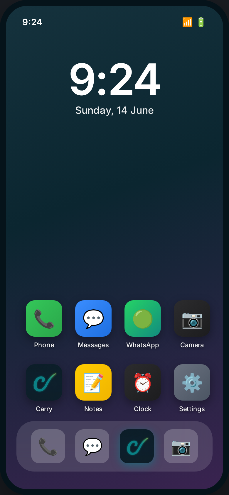 Carry start shift screen